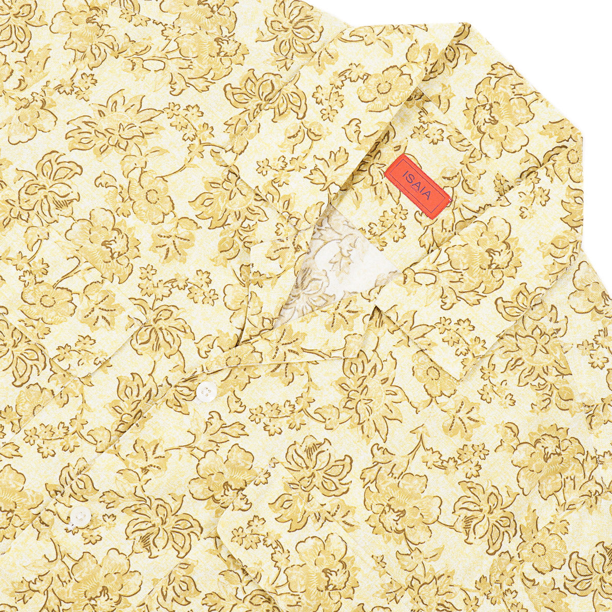 Isaia Printed Shirt with Camp Collar