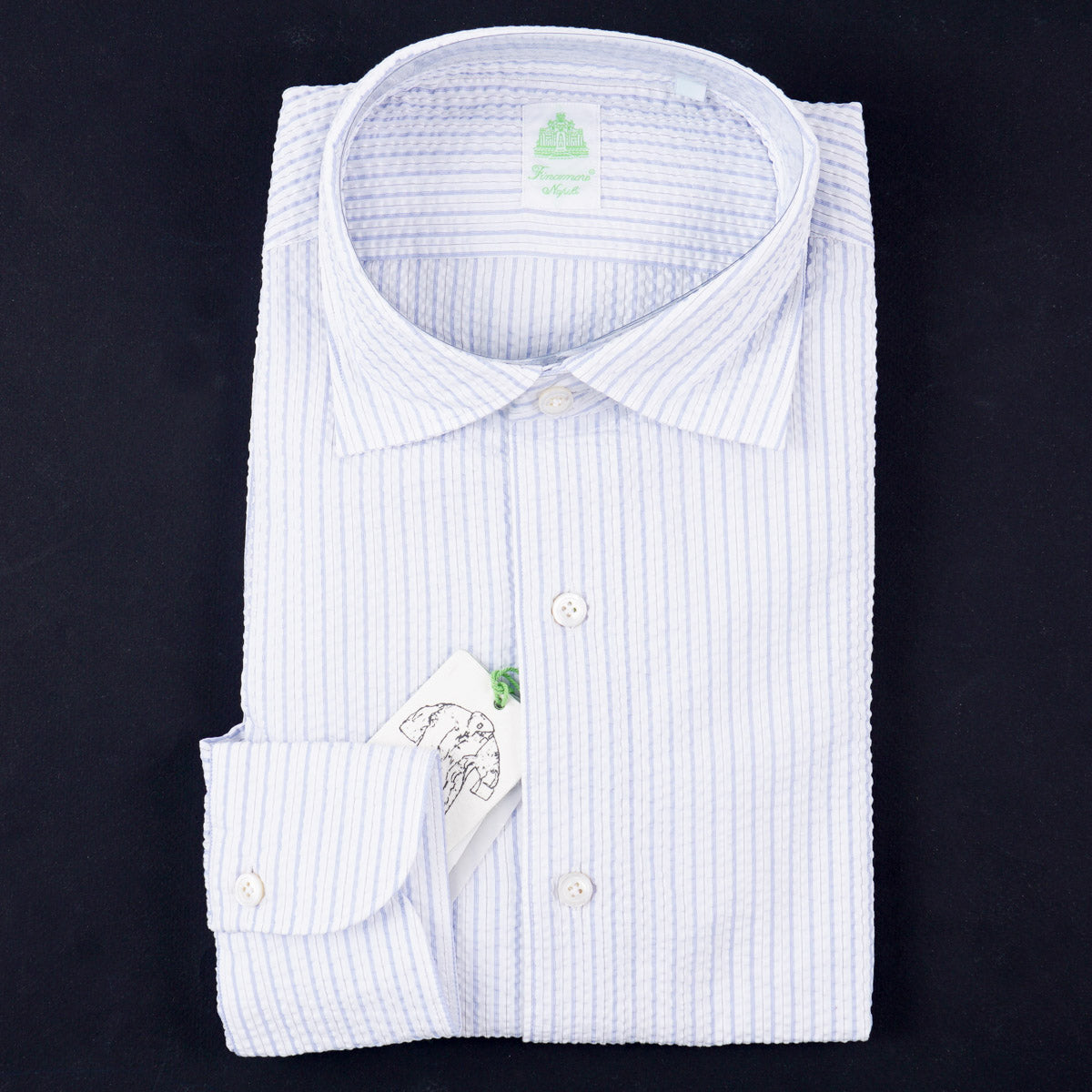 Finamore Lightweight Seersucker Dress Shirt - Top Shelf Apparel