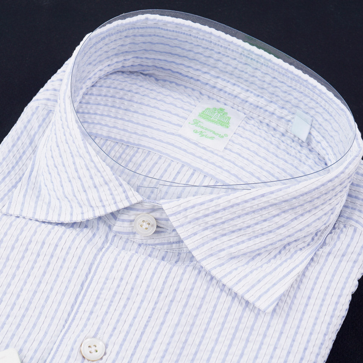 Finamore Lightweight Seersucker Dress Shirt - Top Shelf Apparel