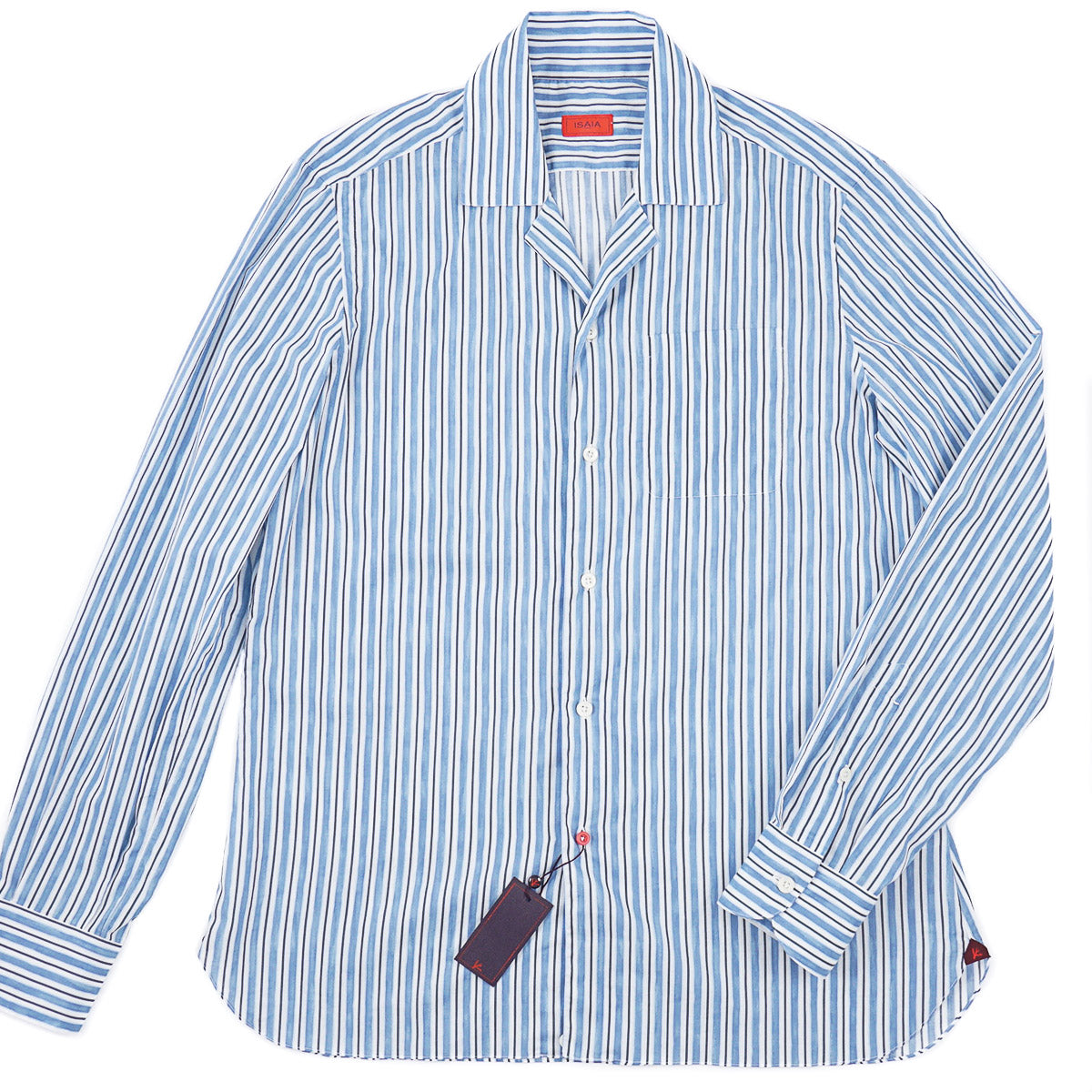Isaia Lightweight Shirt with Camp Collar