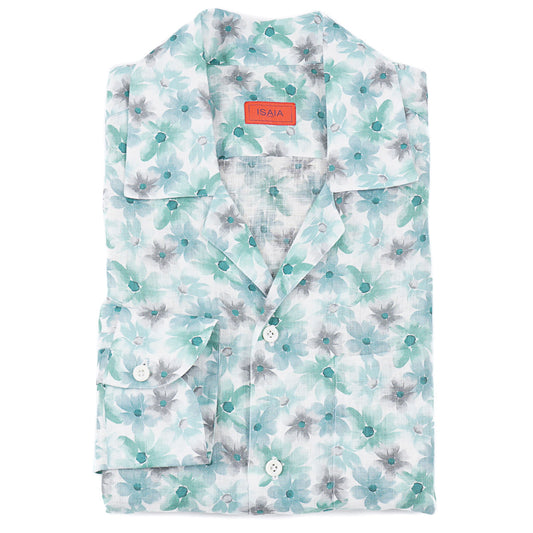 Isaia Linen Shirt with Camp Collar - Top Shelf Apparel