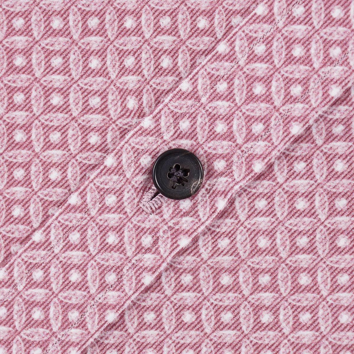 Isaia Printed Micro Corduroy Sport Shirt