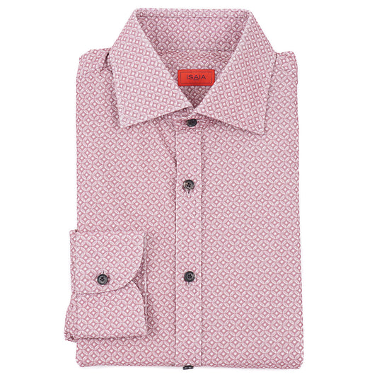 Isaia Printed Micro Corduroy Sport Shirt