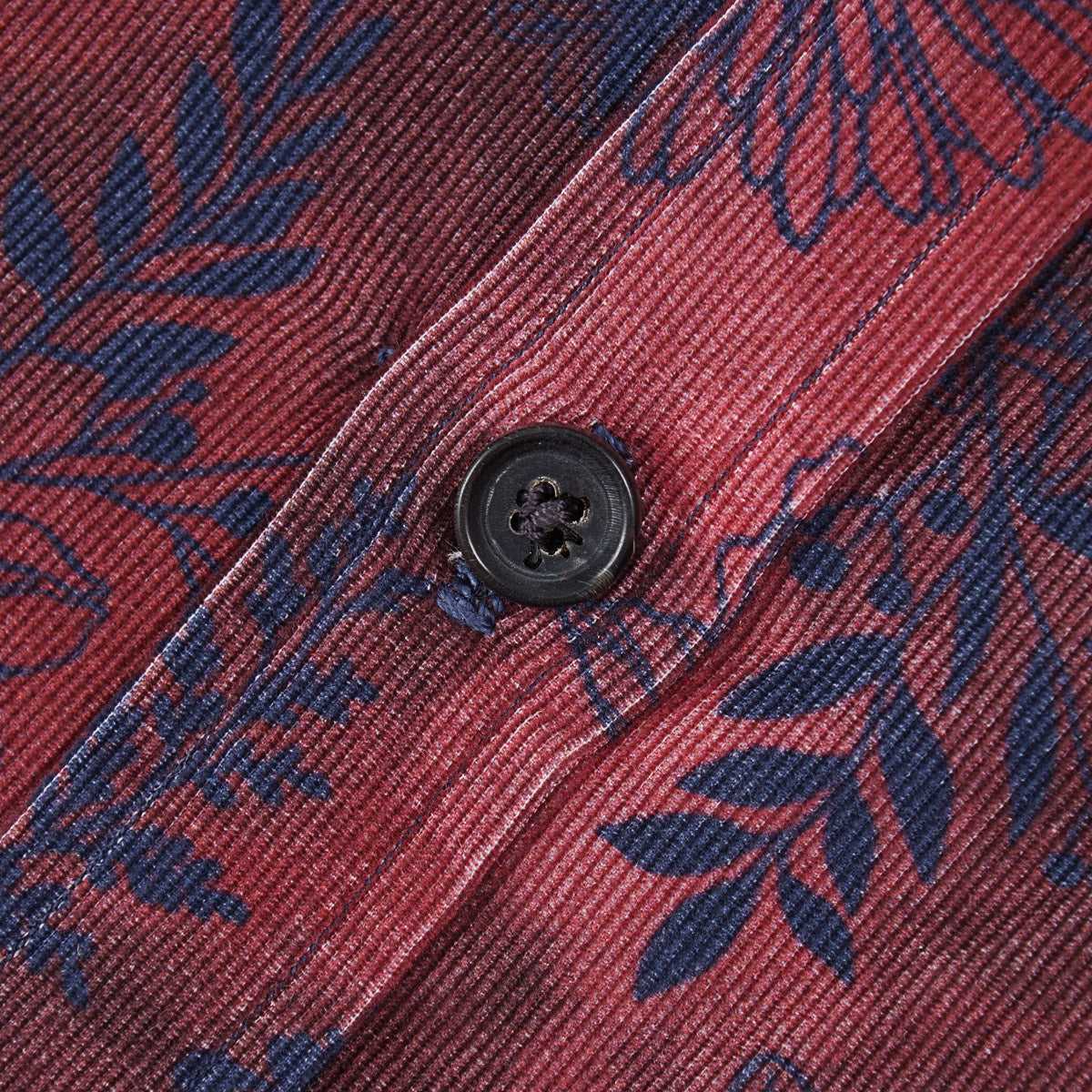 Isaia Printed Micro Corduroy Sport Shirt