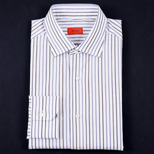 Isaia 'Mix' Tailored-Fit Cotton Shirt