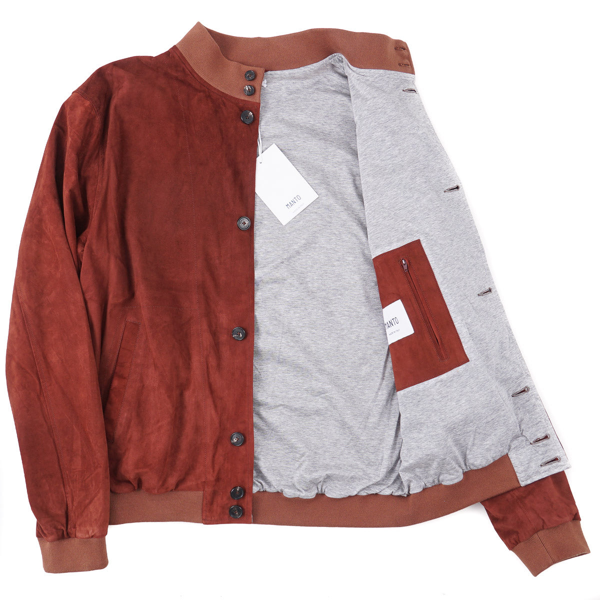 Manto Burgundy Lambskin Suede Jacket - Top Shelf Apparel