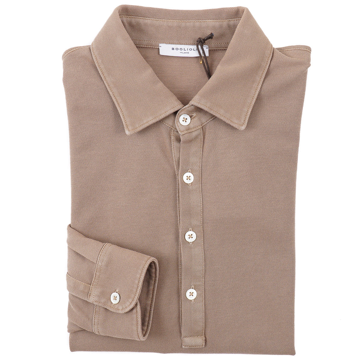 Boglioli Pique Knit Cotton Polo Shirt - Top Shelf Apparel
