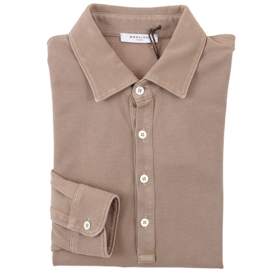 Boglioli Pique Knit Cotton Polo Shirt - Top Shelf Apparel