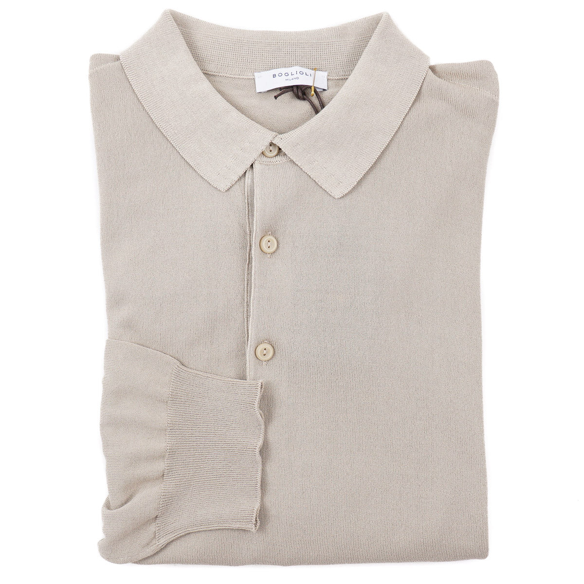 Boglioli Long Sleeve Cotton Polo Sweater - Top Shelf Apparel