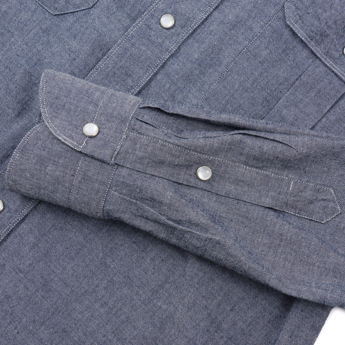 Boglioli Snap-Front Chambray Shirt
