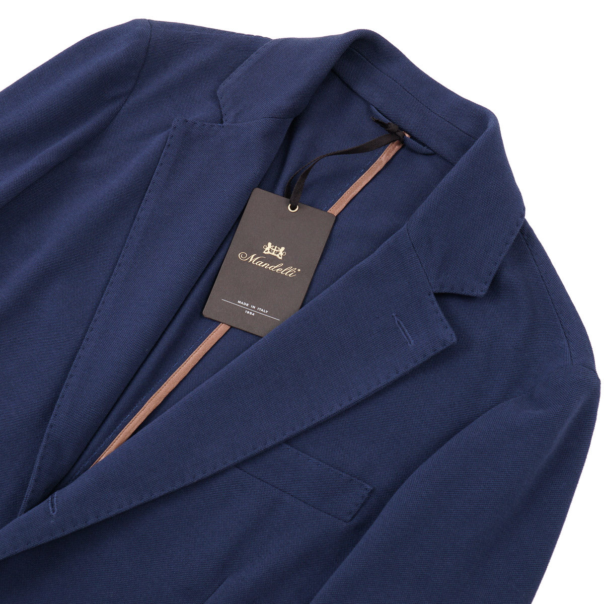 Enrico Mandelli Pique Knit Cotton Blazer