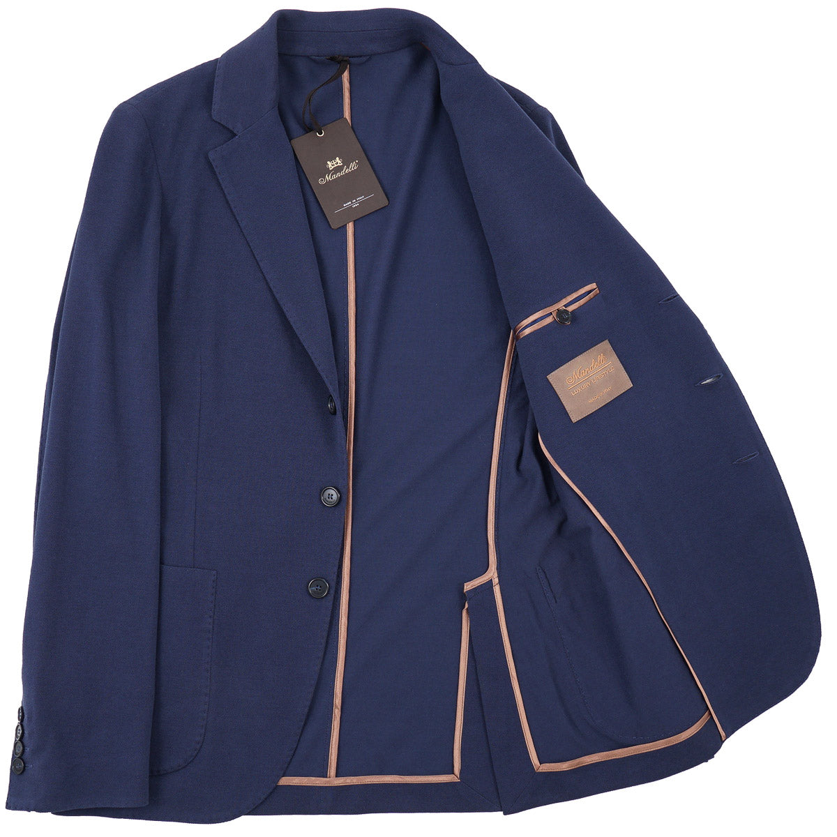Enrico Mandelli Pique Knit Cotton Blazer