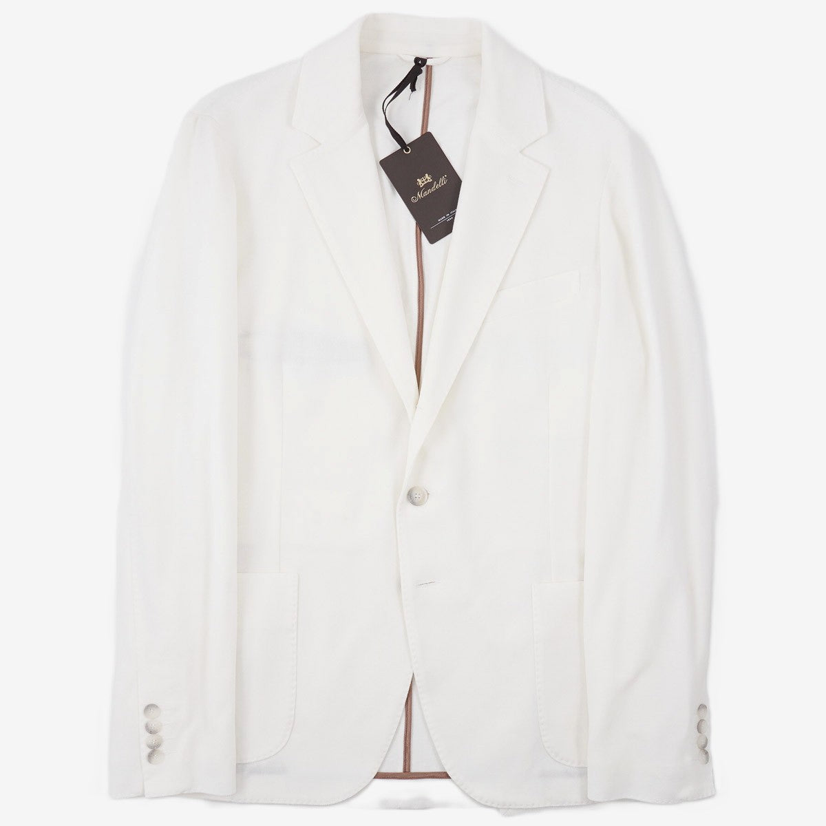 Enrico Mandelli Pique Knit Cotton Blazer