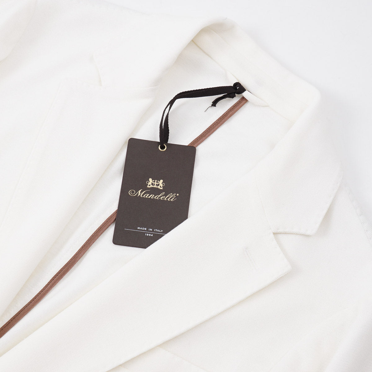 Enrico Mandelli Pique Knit Cotton Blazer