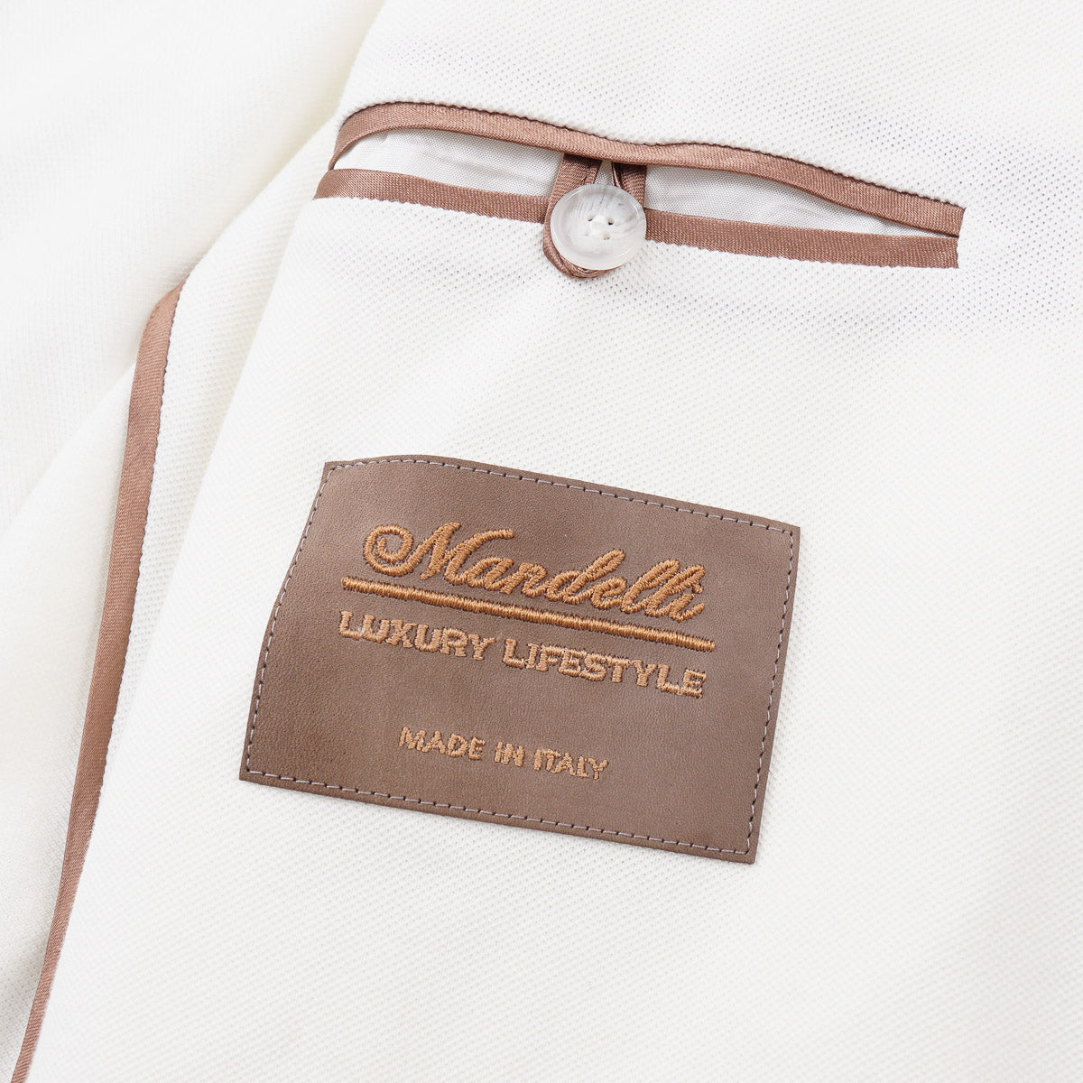 Enrico Mandelli Pique Knit Cotton Blazer