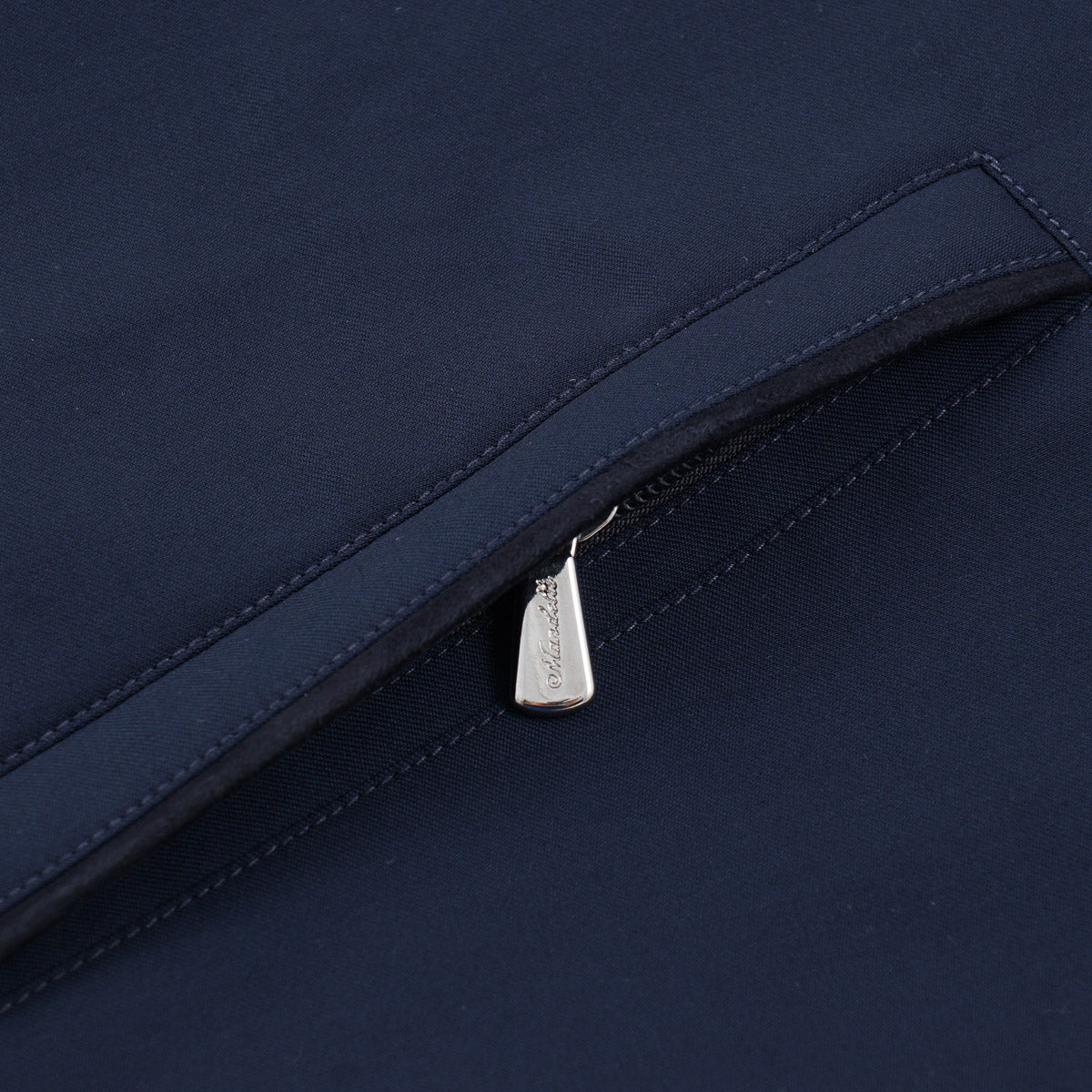 Enrico Mandelli Wool Vest with Suede Details