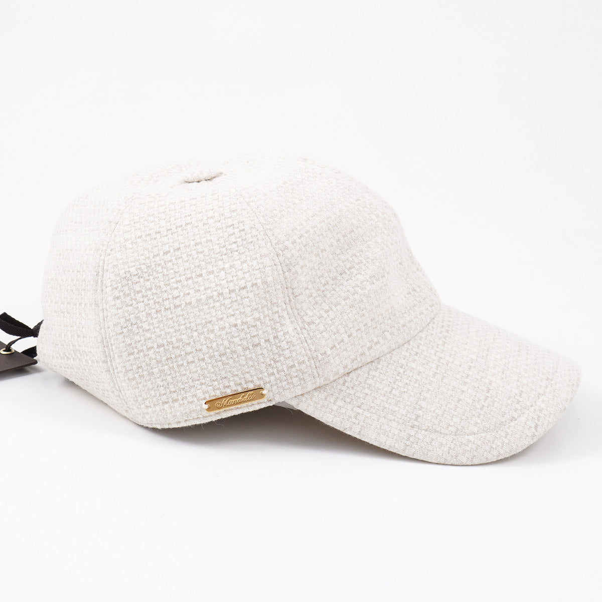 Enrico Mandelli Wool-Silk-Linen Baseball Cap