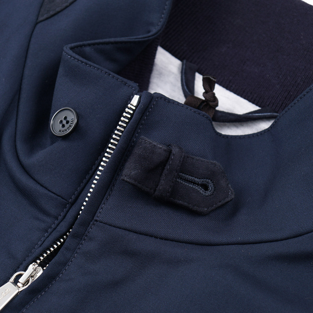 Enrico Mandelli Wool Vest with Suede Details