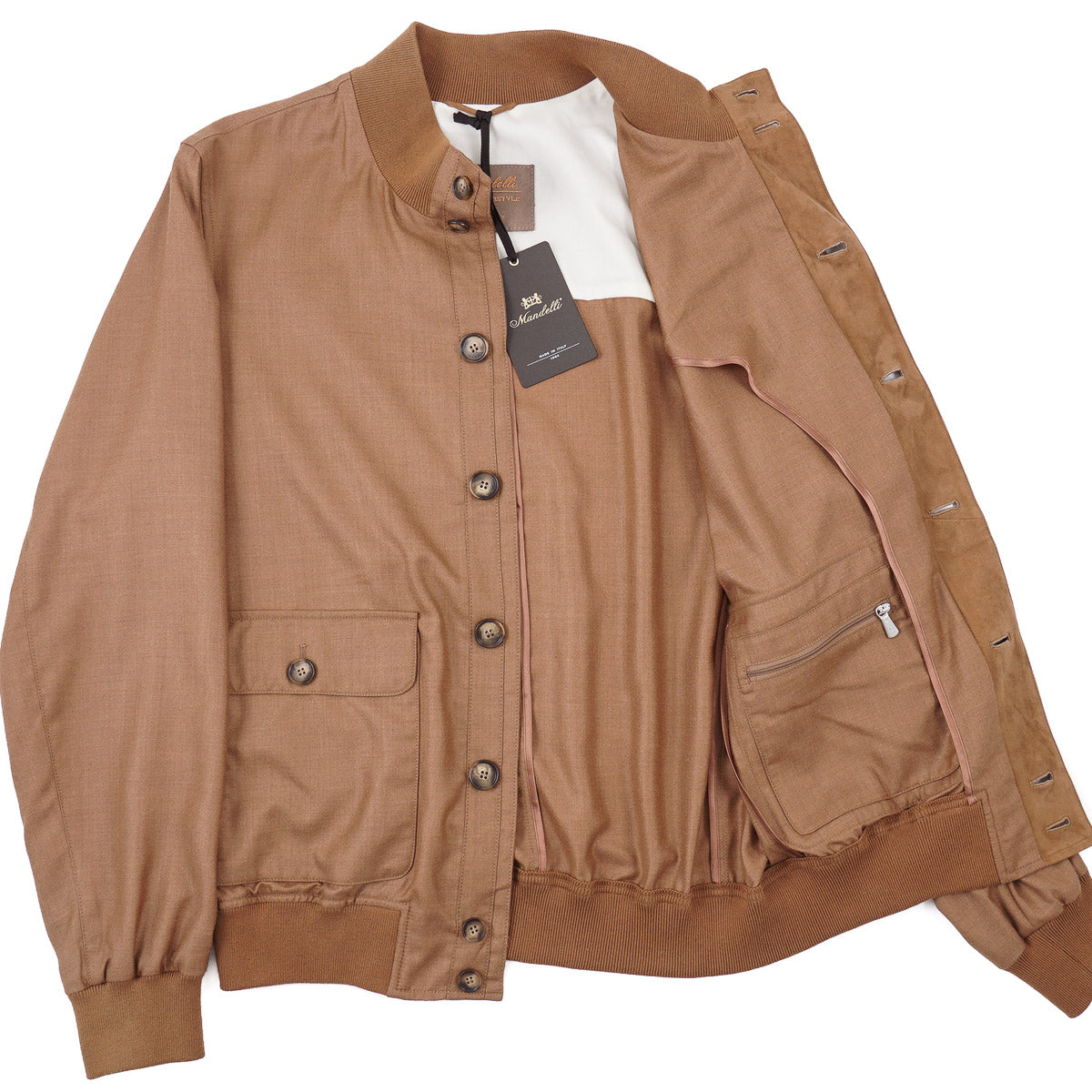 Enrico Mandelli Light Cashmere Bomber Jacket
