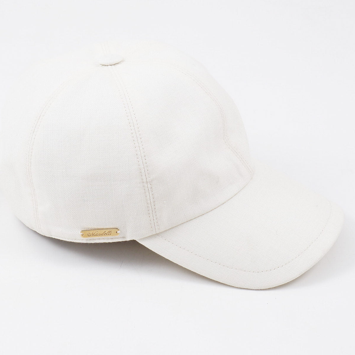 Enrico Mandelli Wool-Silk-Linen Baseball Cap