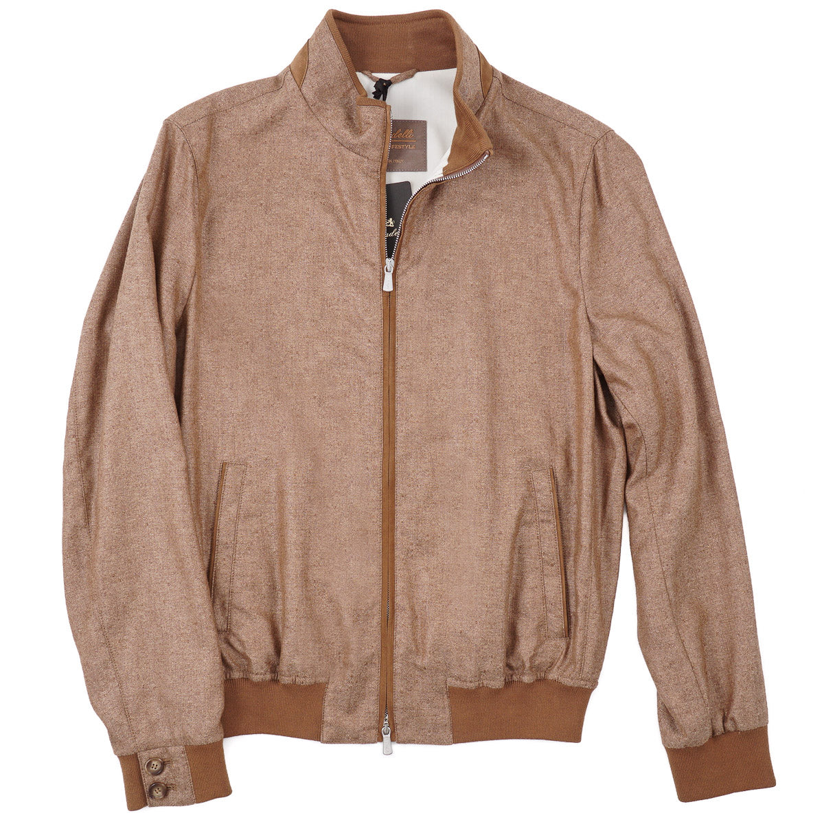 Enrico Mandelli Cashmere-Silk Bomber Jacket