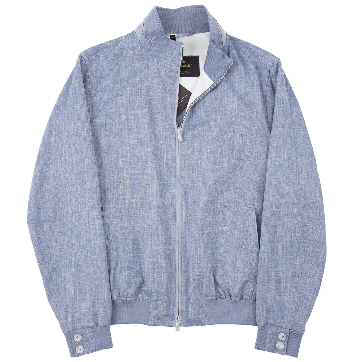 Enrico Mandelli Wool-Silk-Linen Bomber Jacket