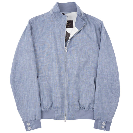 Enrico Mandelli Wool-Silk-Linen Bomber Jacket