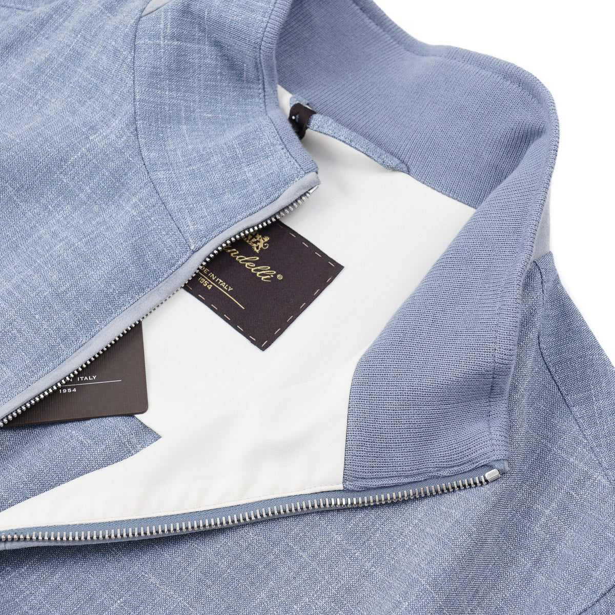 Enrico Mandelli Wool-Silk-Linen Bomber Jacket