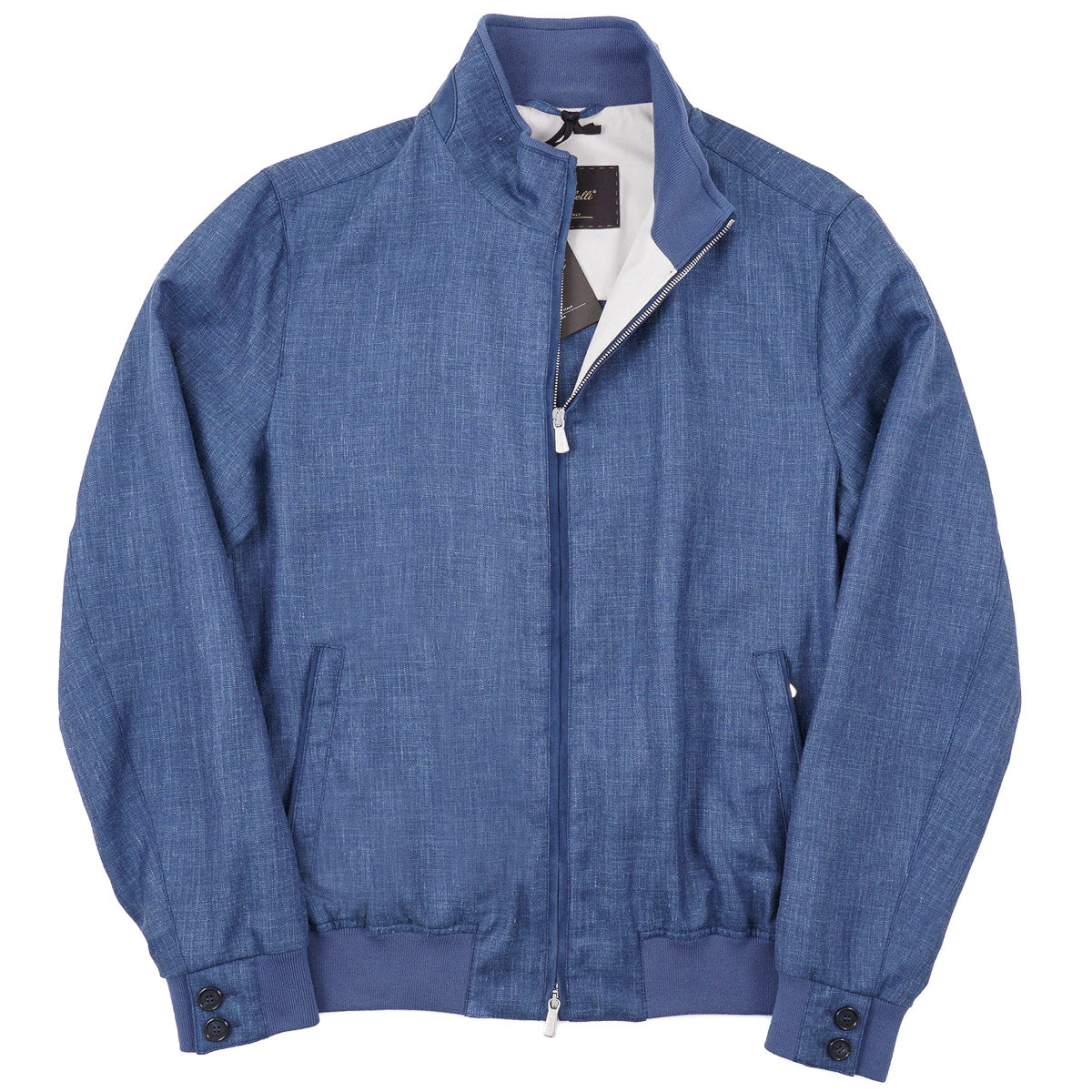 Enrico Mandelli Wool-Silk-Linen Bomber Jacket