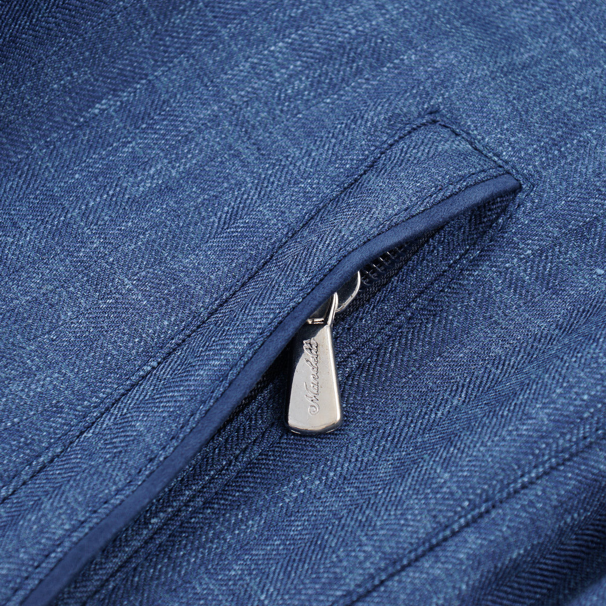 Enrico Mandelli Wool-Silk-Linen Bomber Jacket