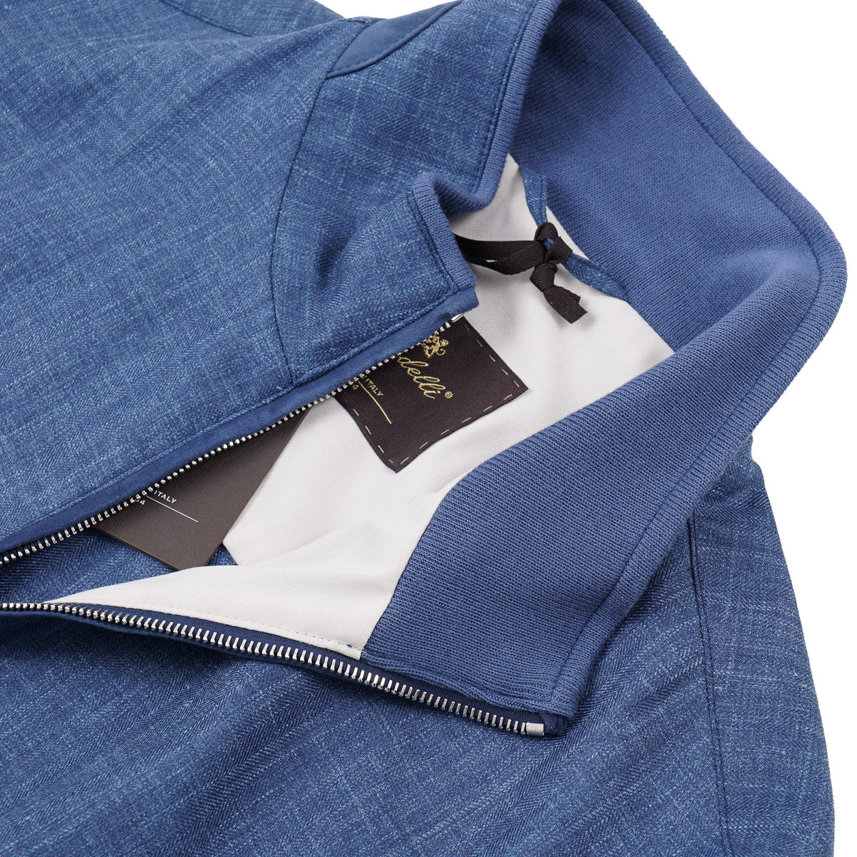 Enrico Mandelli Wool-Silk-Linen Bomber Jacket