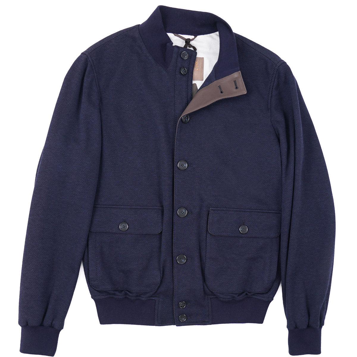 Enrico Mandelli Wool-Cotton Bomber Jacket