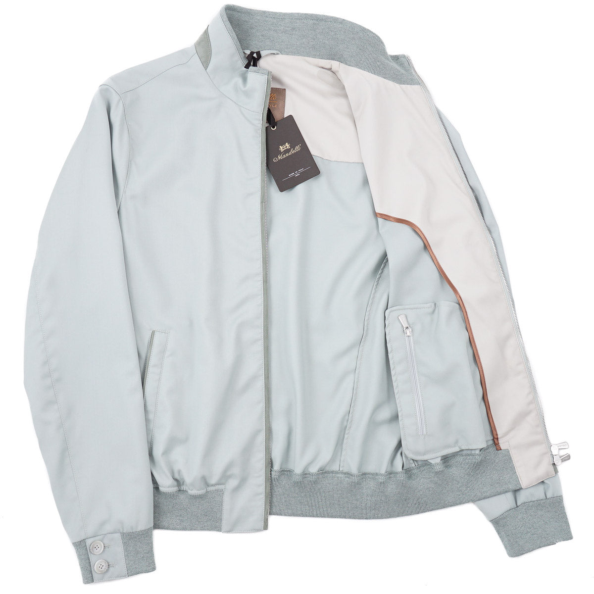 Enrico Mandelli Lightweight Wool Bomber Jacket