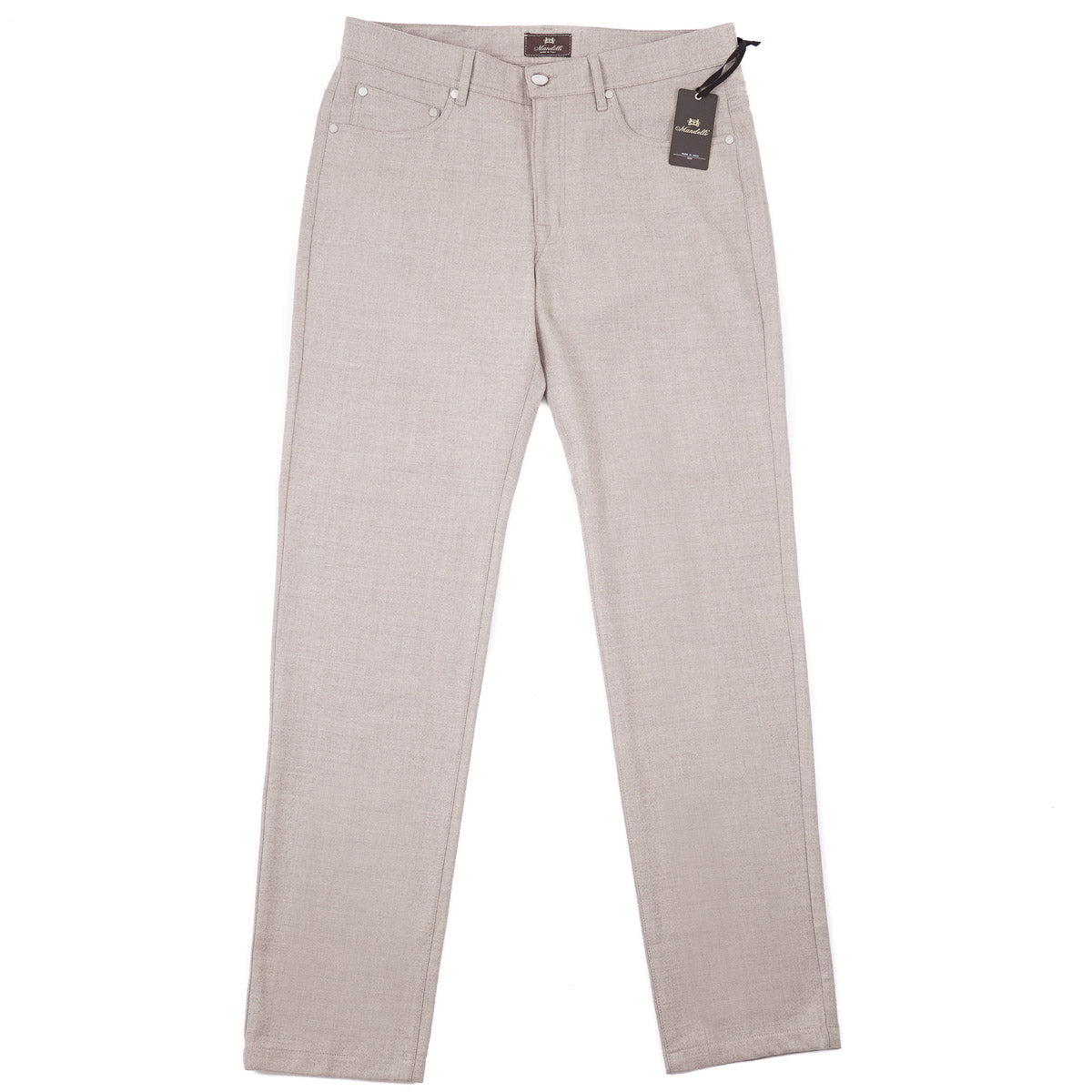Enrico Mandelli Wool 5-Pocket Pants