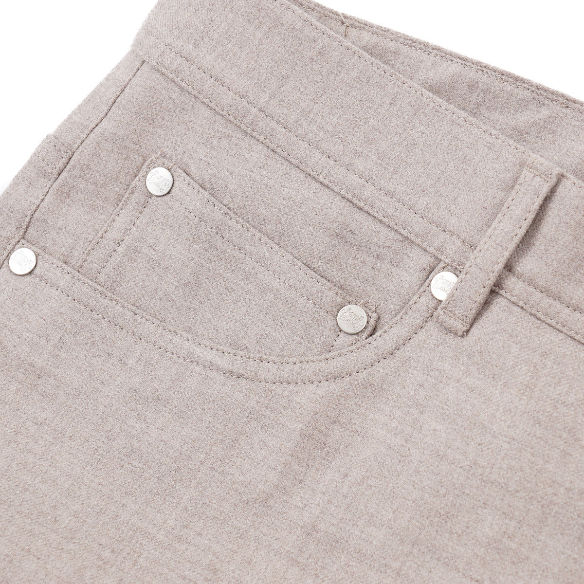 Enrico Mandelli Wool 5-Pocket Pants