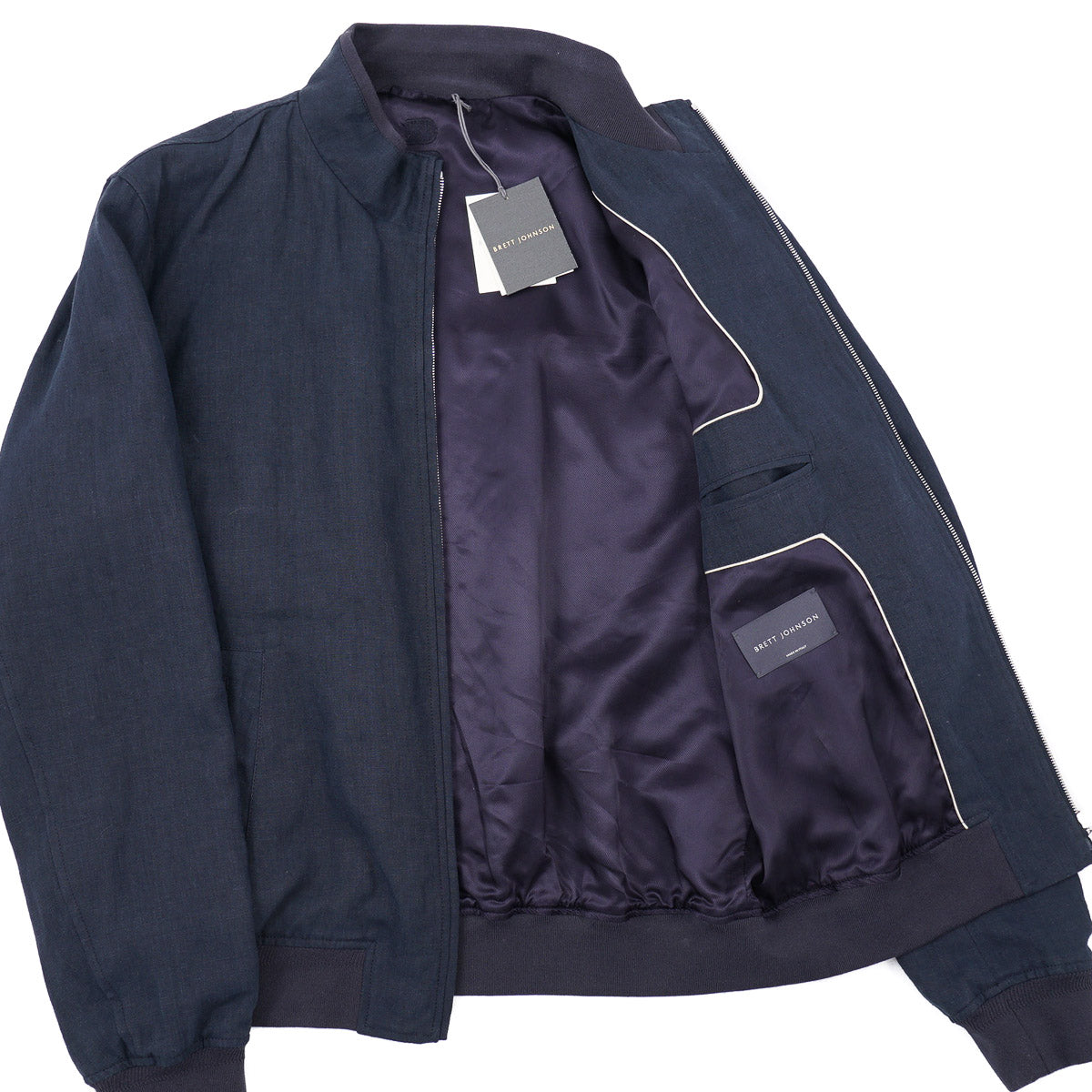 Brett Johnson Linen Bomber Jacket