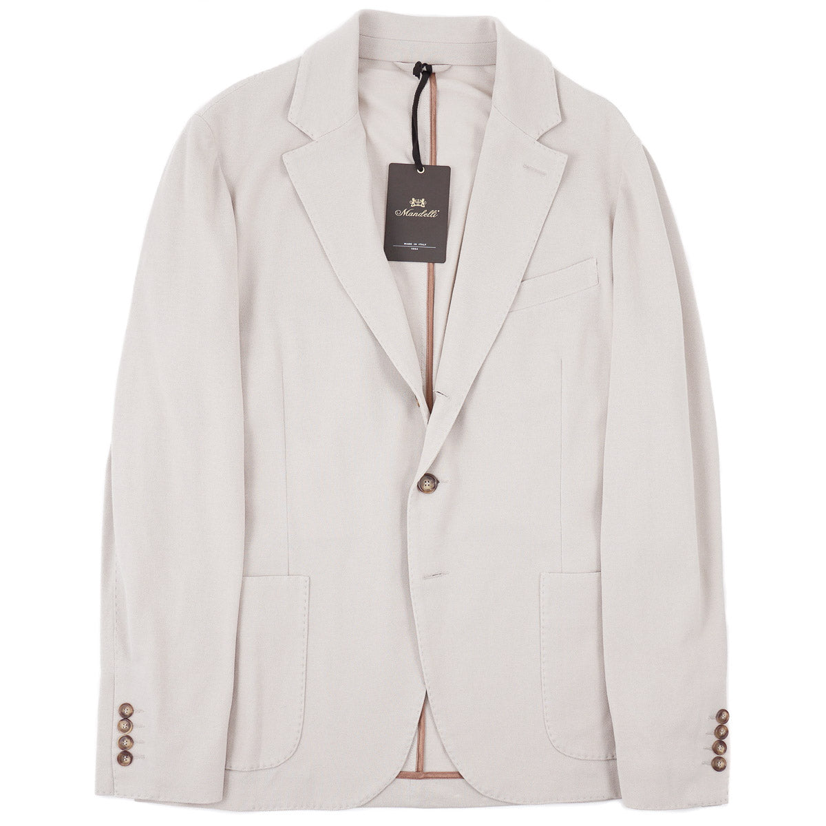 Enrico Mandelli Pique Knit Cotton Blazer