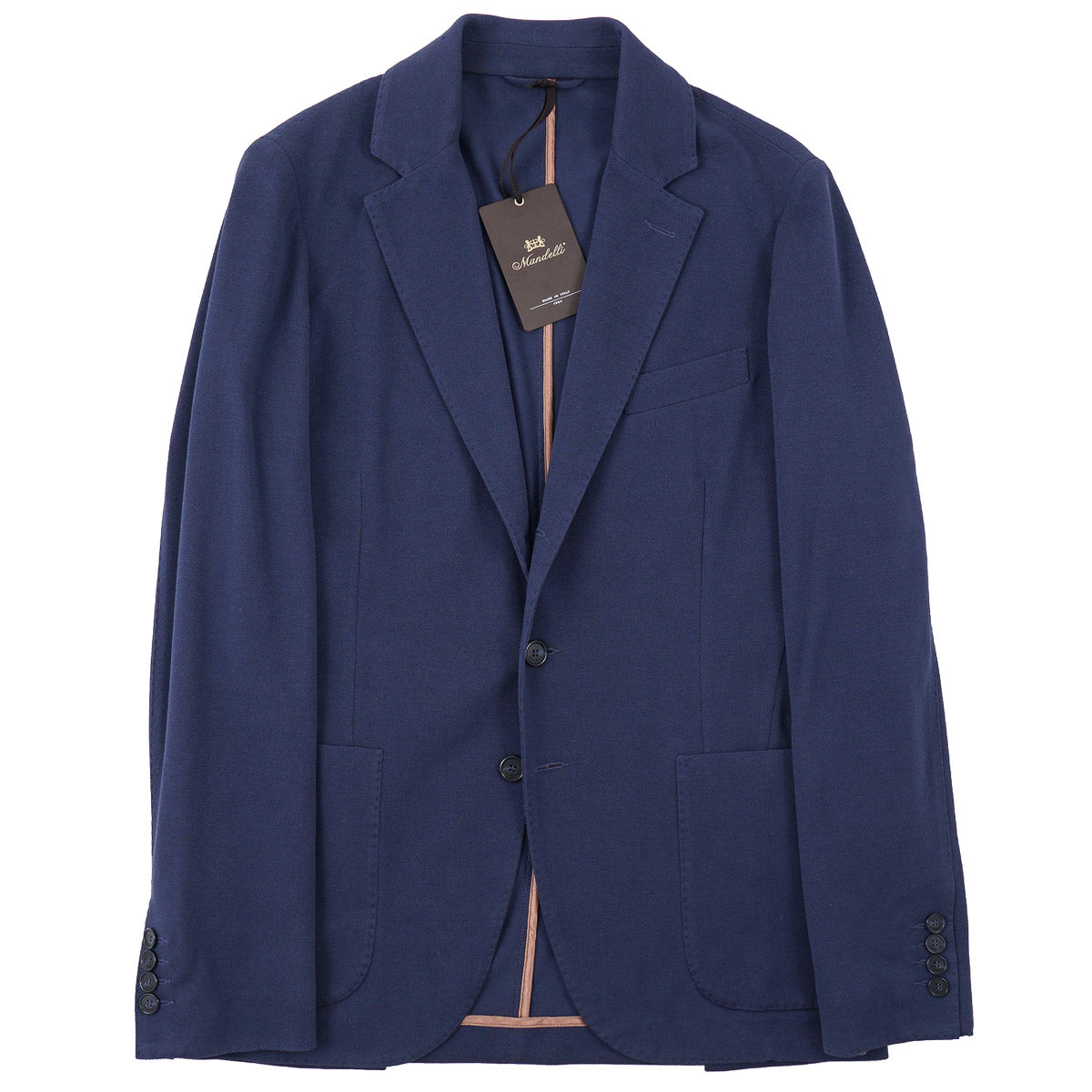 Enrico Mandelli Pique Knit Cotton Blazer