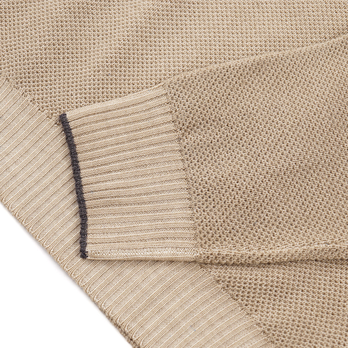 Fedeli Half-Zip Pique Wool Sweater