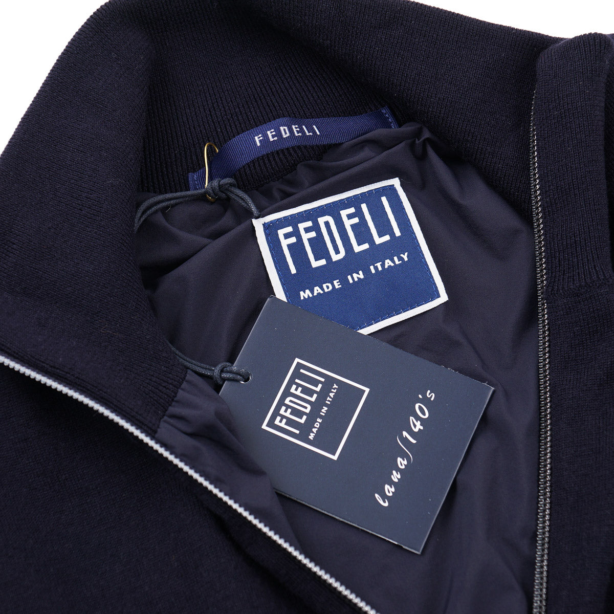 Fedeli 'Paros' Full-Zip Merino Bomber
