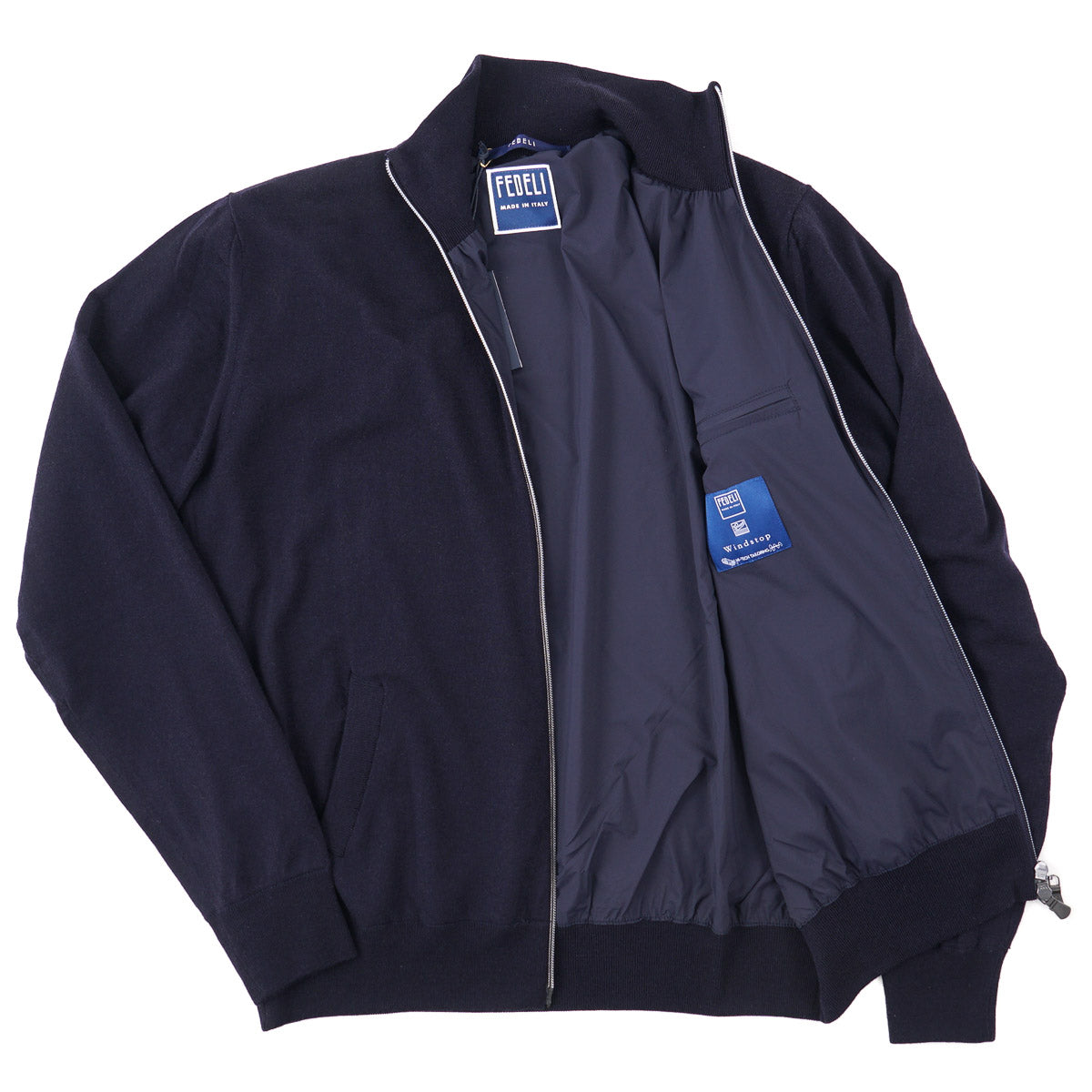 Fedeli 'Paros' Full-Zip Merino Bomber