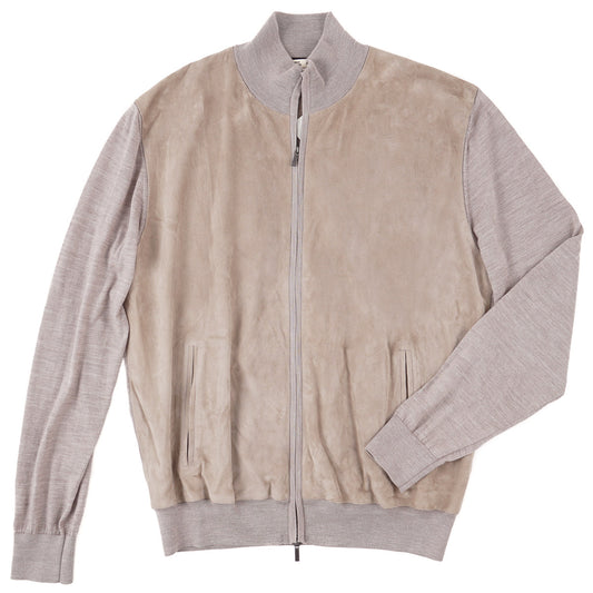 Maurizio Baldassari Merino and Suede Cardigan