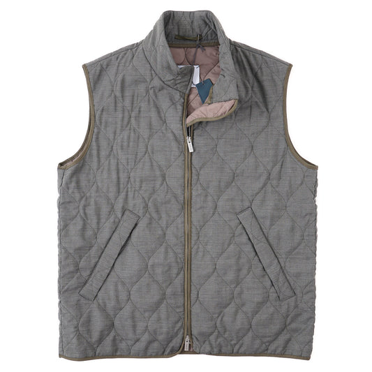 Boglioli Quilted Wool-Blend Vest
