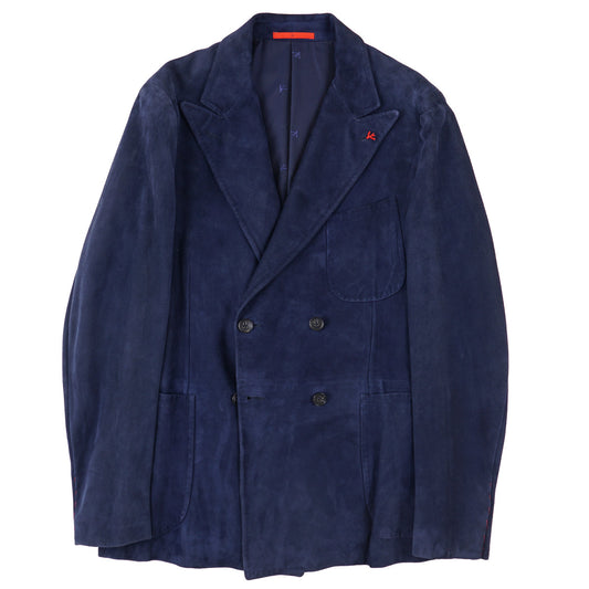 Isaia Soft Lamb Suede Leather Blazer