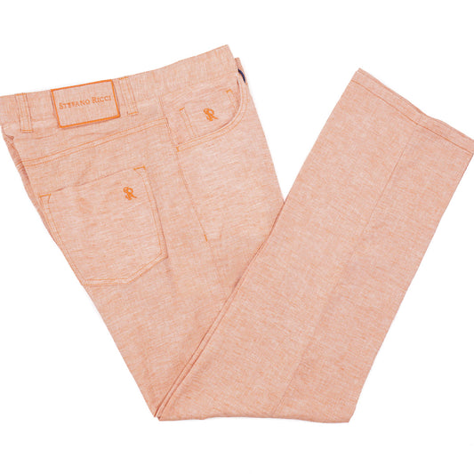 Stefano Ricci Linen-Cotton 5-Pocket Pants