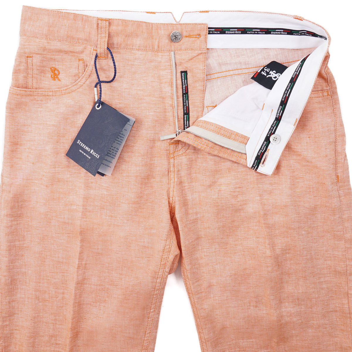 Stefano Ricci Linen-Cotton 5-Pocket Pants