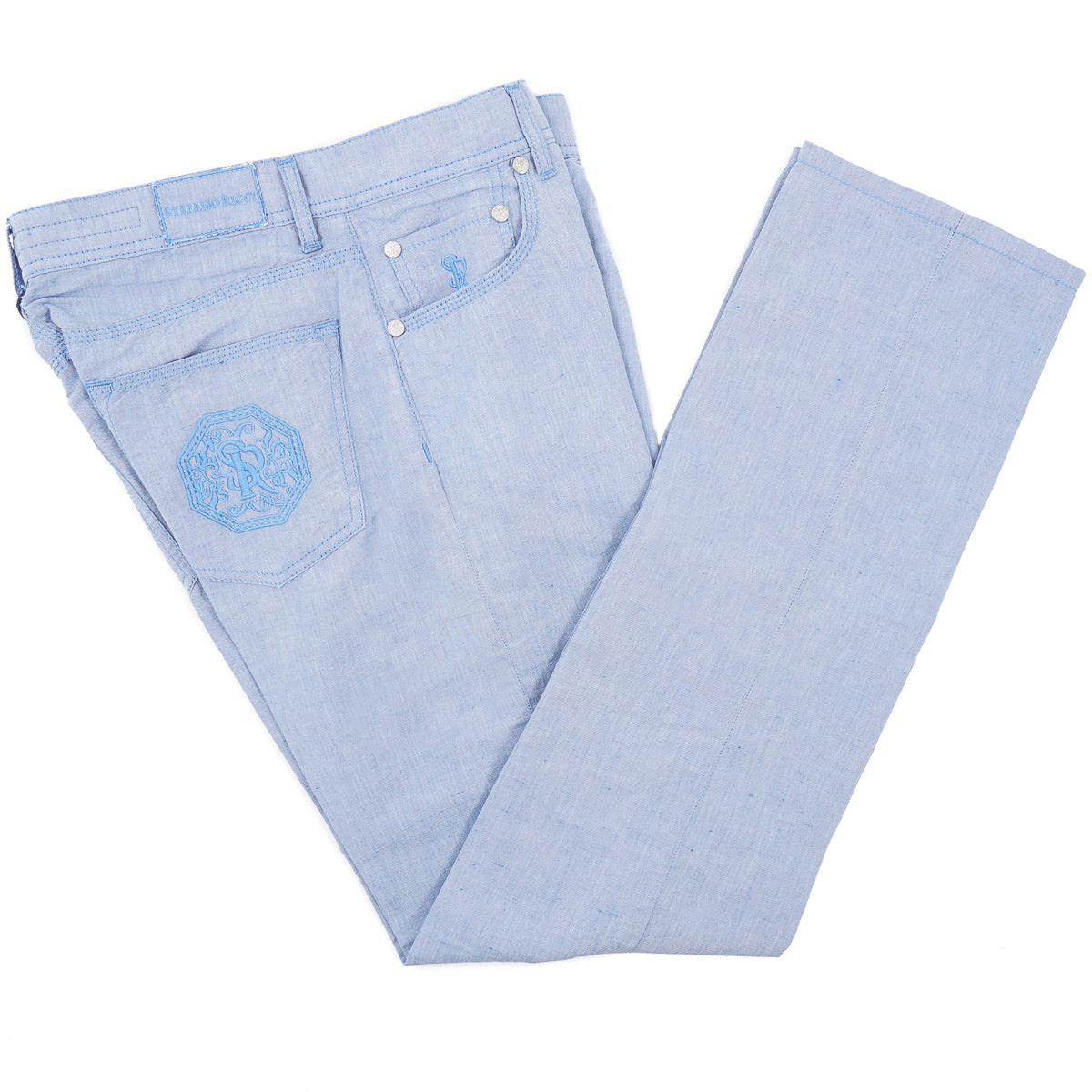Stefano Ricci Linen-Cotton 5-Pocket Pants - Top Shelf Apparel