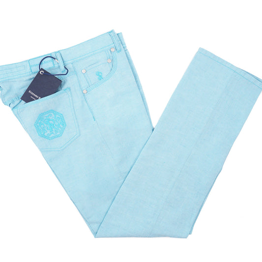 Stefano Ricci Linen-Cotton 5-Pocket Pants