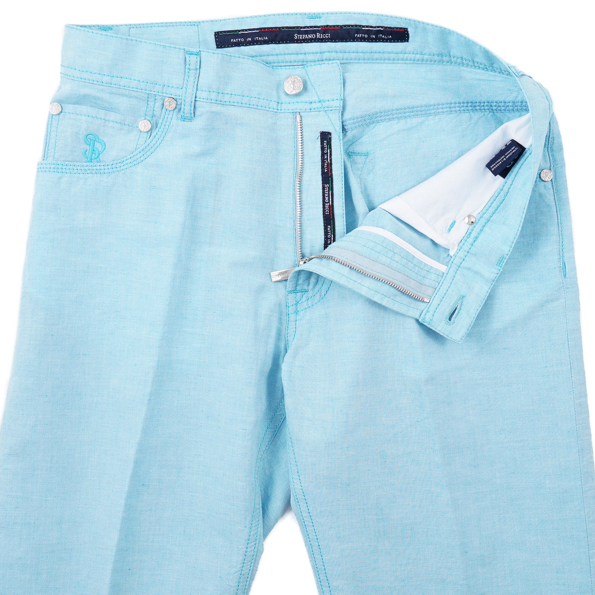 Stefano Ricci Linen-Cotton 5-Pocket Pants