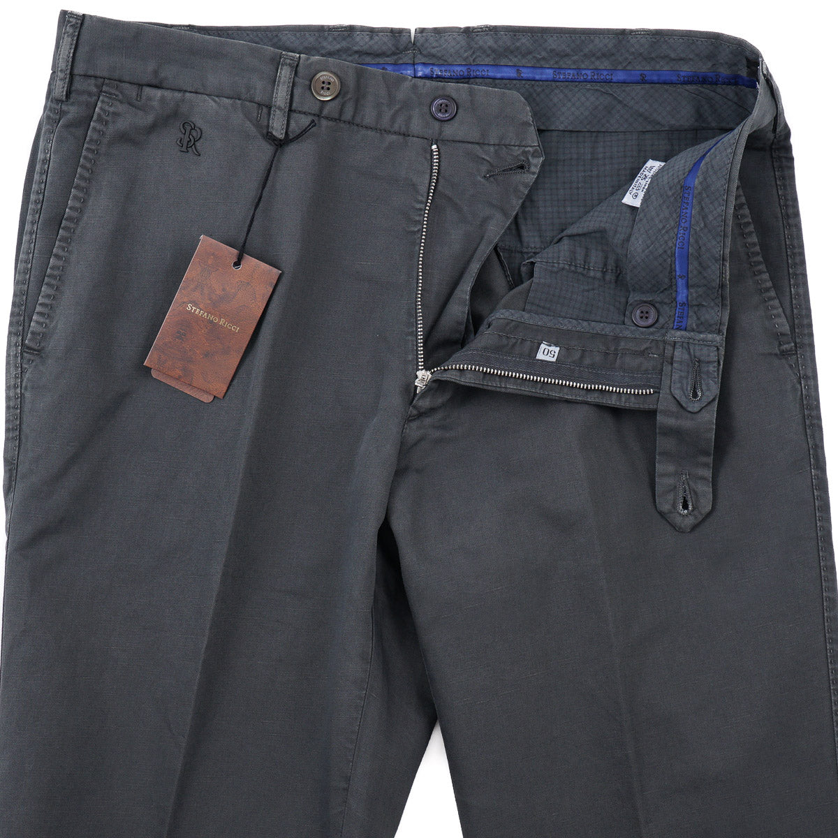 Stefano Ricci Cotton-Linen Chino Pants
